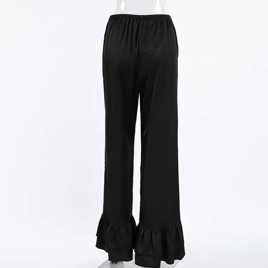 Pantalon noir taille haute