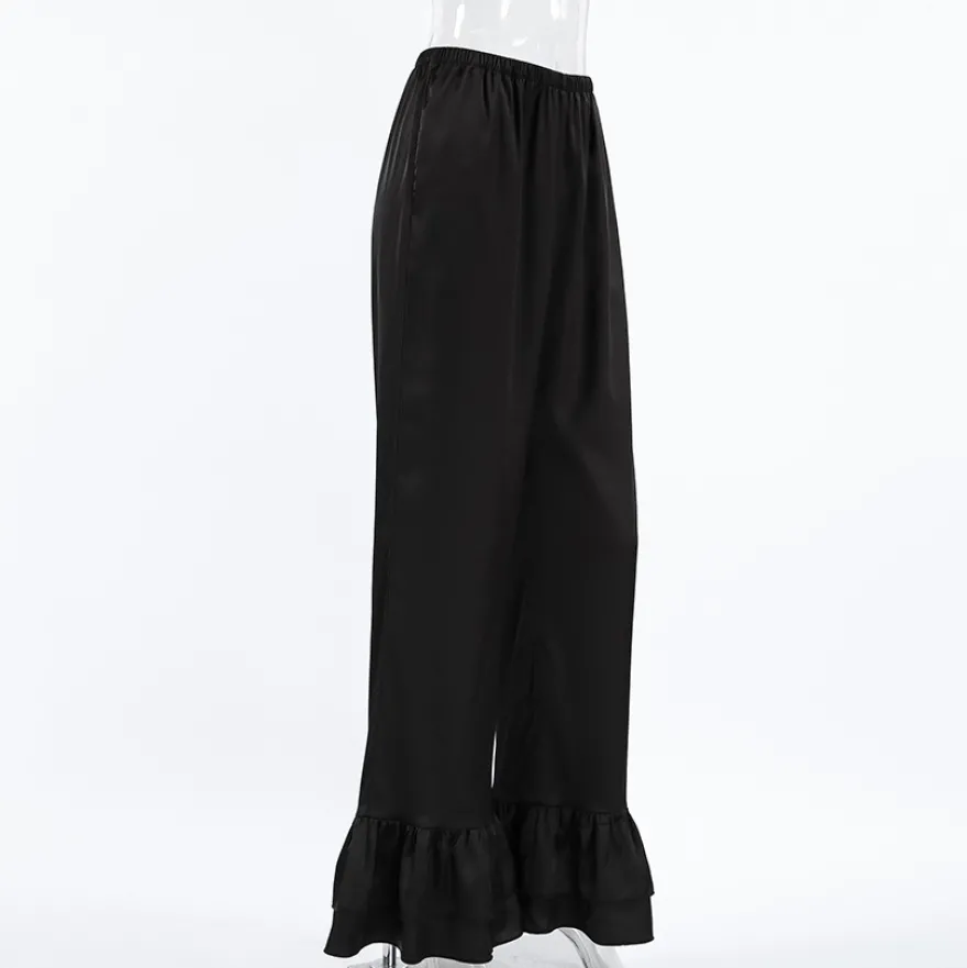 Pantalon noir taille haute