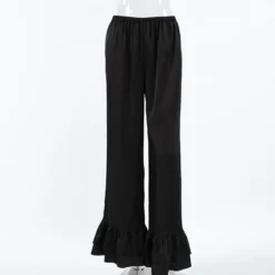 Pantalon noir taille haute