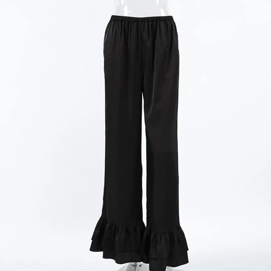 Pantalon noir taille haute