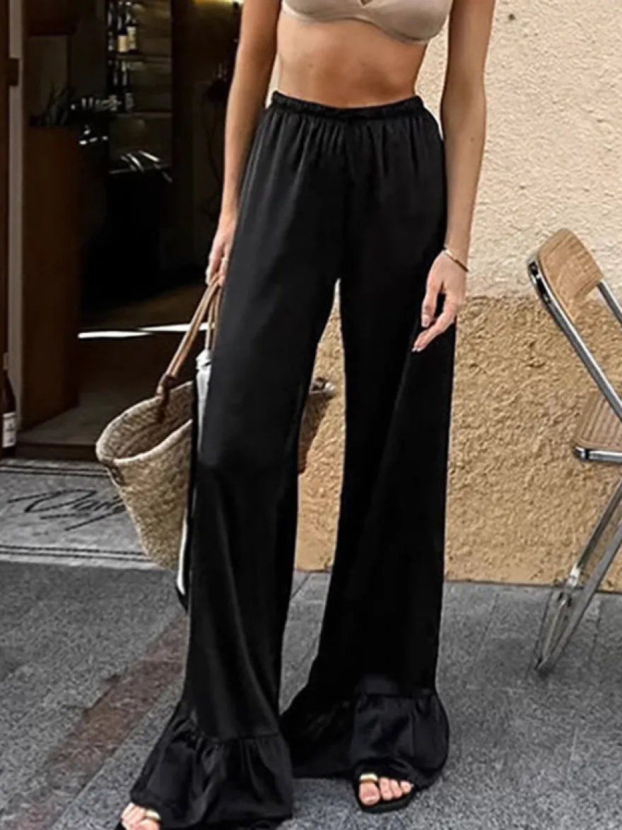 Pantalon noir taille haute