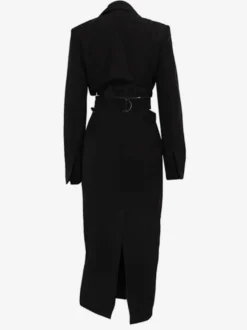 Robe blazer découpée à manches longues robe mi-longue de printemps pour femmes 2026