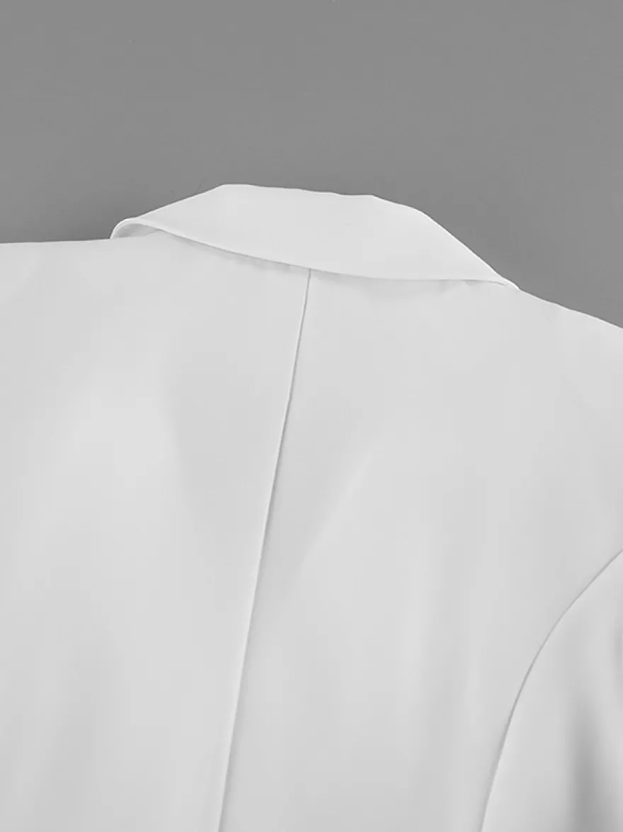 Robe blazer élégante pour femme mini-robe - Ceinture cache-cœur col cranté coupe ajustée - Collection printemps-été 2026
