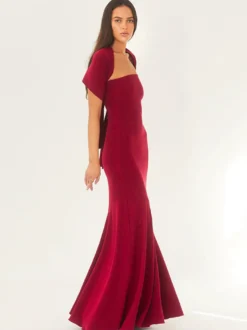 Robe bustier minimaliste à col foulard pour femme - Élégante robe sirène maxi - Soirée de gala formelle de printemps 2026