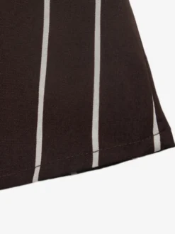 Robe chemise midi rayée à col et manches longues avec ceinture à la taille