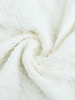 Robe courte texturée pour femme - Blanc crème coupe coquette poignets à volants - Idéale pour une soirée d'été à la plage (2026)