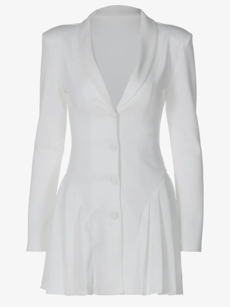 Robe De Club Femme Col En V Sexy Manches Longues En Polyester Noir