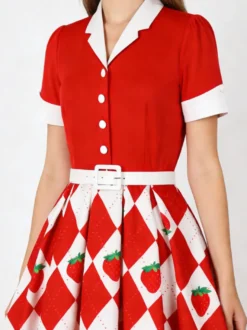 Robe de cocktail swing vintage années 1950 pour femme sans manches style rétro