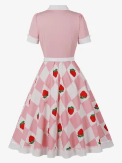 Robe de cocktail swing vintage années 1950 pour femme sans manches style rétro