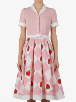 Robe de cocktail swing vintage années 1950 pour femme sans manches style rétro