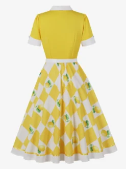 Robe de cocktail swing vintage années 1950 pour femme sans manches style rétro