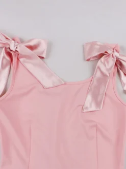 Robe de cocktail swing vintage années 1950 pour femme sans manches style rétro