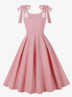 Robe de cocktail swing vintage années 1950 pour femme sans manches style rétro