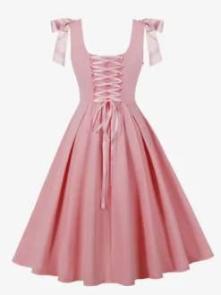 Robe de cocktail swing vintage années 1950 pour femme sans manches style rétro