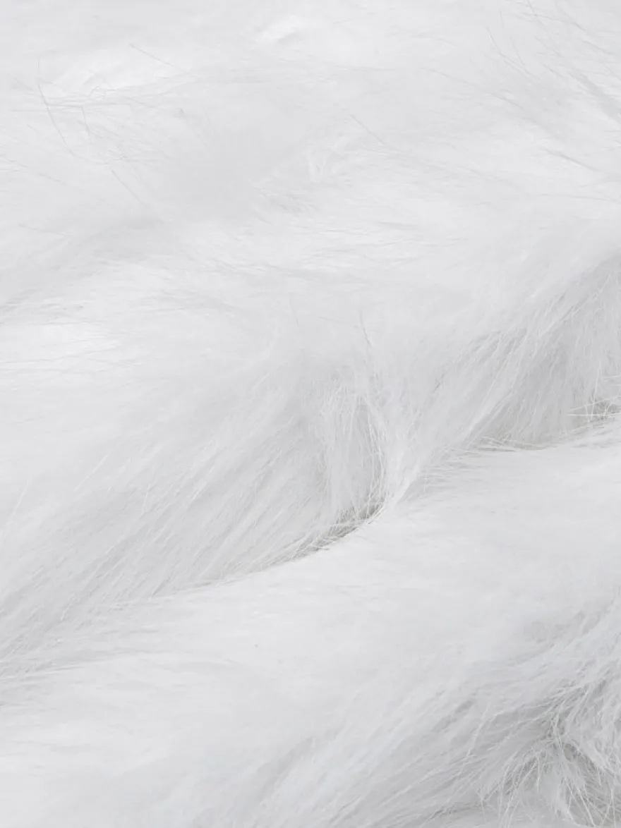 Robe de soirée blanche en polyester sans manches à bretelles et col montant