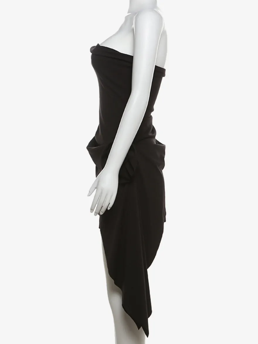 Robe de soirée blanche sans manches robe semi-formelle sans bretelles