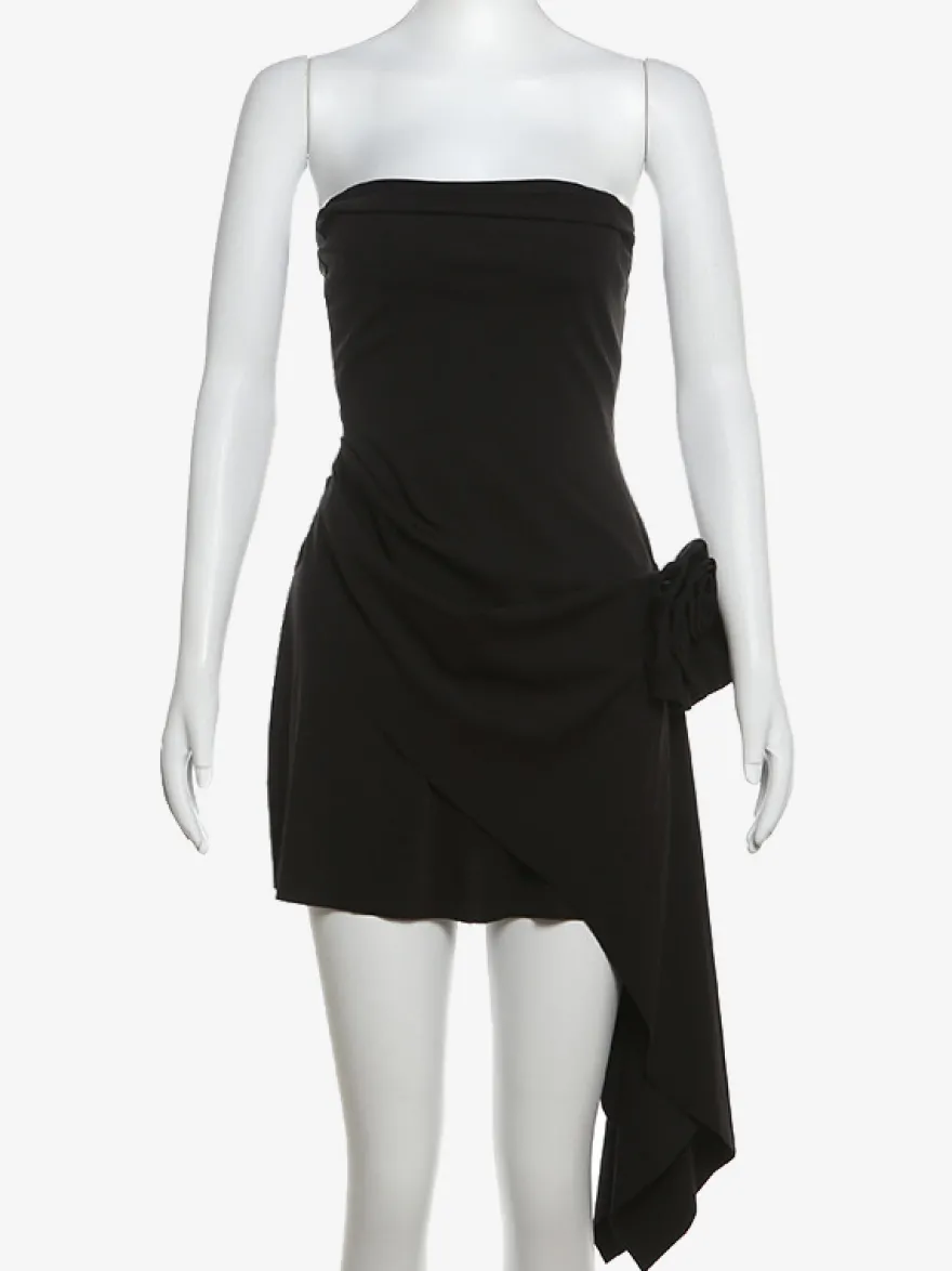 Robe de soirée blanche sans manches robe semi-formelle sans bretelles