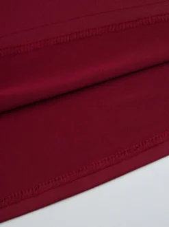 Robe de soirée bordeaux à strass dos croisé et froncée mini-robe moulante de club