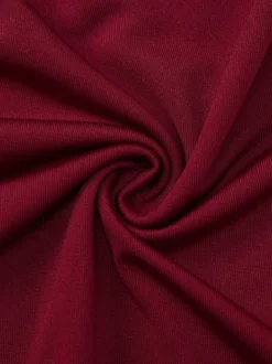 Robe de soirée bordeaux à strass dos croisé et froncée mini-robe moulante de club