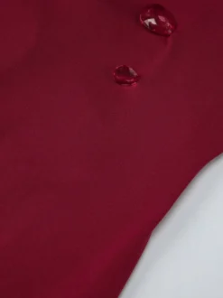 Robe de soirée bordeaux à strass dos croisé et froncée mini-robe moulante de club