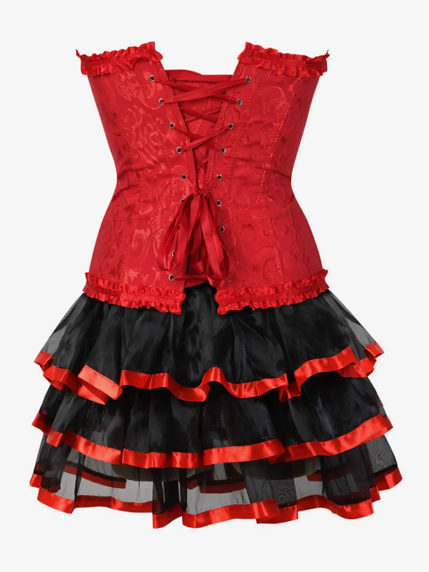 Robe de soirée corset bordeaux sans manches dos nu robe d'été