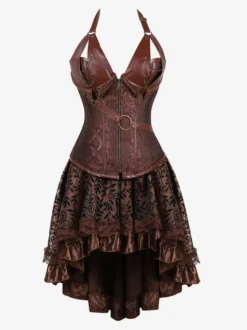 Robe de soirée corset noire sans manches à col en V et dos nu