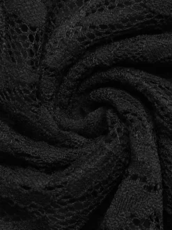 Robe de soirée en dentelle à col rond et manches longues robe mini trapèze taille haute robe de soirée dos nu.