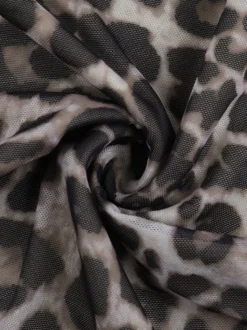 Robe de soirée imprimée léopard à manches longues robe d'été