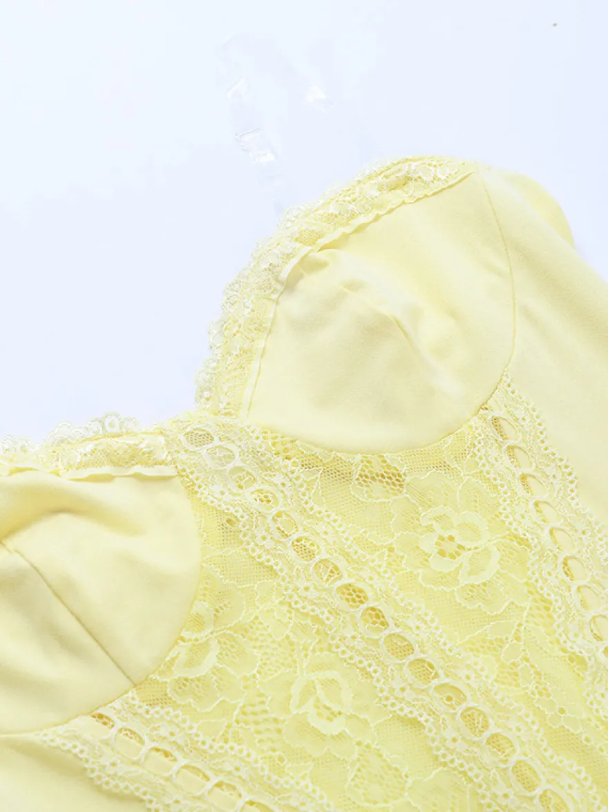 Robe de soirée jaune bustier en dentelle robe longue moulante sirène sans bretelles