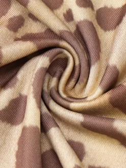 Robe de soirée longue léopard à bretelles et col montant coupe chic et semi-formelle