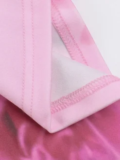 Robe de soirée longue rose à bretelles sans manches imprimée style décontracté/semi-formel