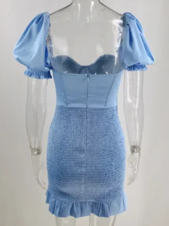 Robe de soirée mini à manches courtes raglan sexy couleur abricot