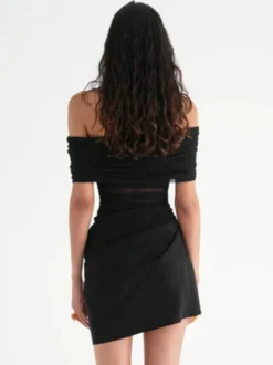 Robe de soirée mini verte sans bretelles plissée sans manches robe semi-formelle