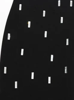 Robe de soirée moulante bustier ornée de strass robe midi fendue dans le dos