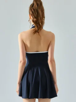 Robe de tennis sans manches Color Block Activewear pour femme