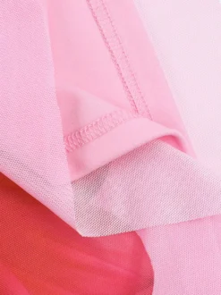 Robe de vacances maxi à lacets sans manches imprimée col en V rose chic coupe trapèze
