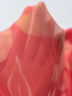 Robe de vacances maxi sans manches à imprimé floral dos nu rouge décontracté