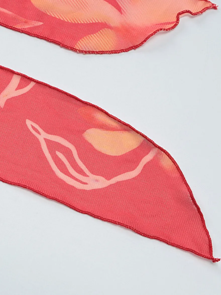 Robe de vacances maxi sans manches à imprimé floral dos nu rouge décontracté