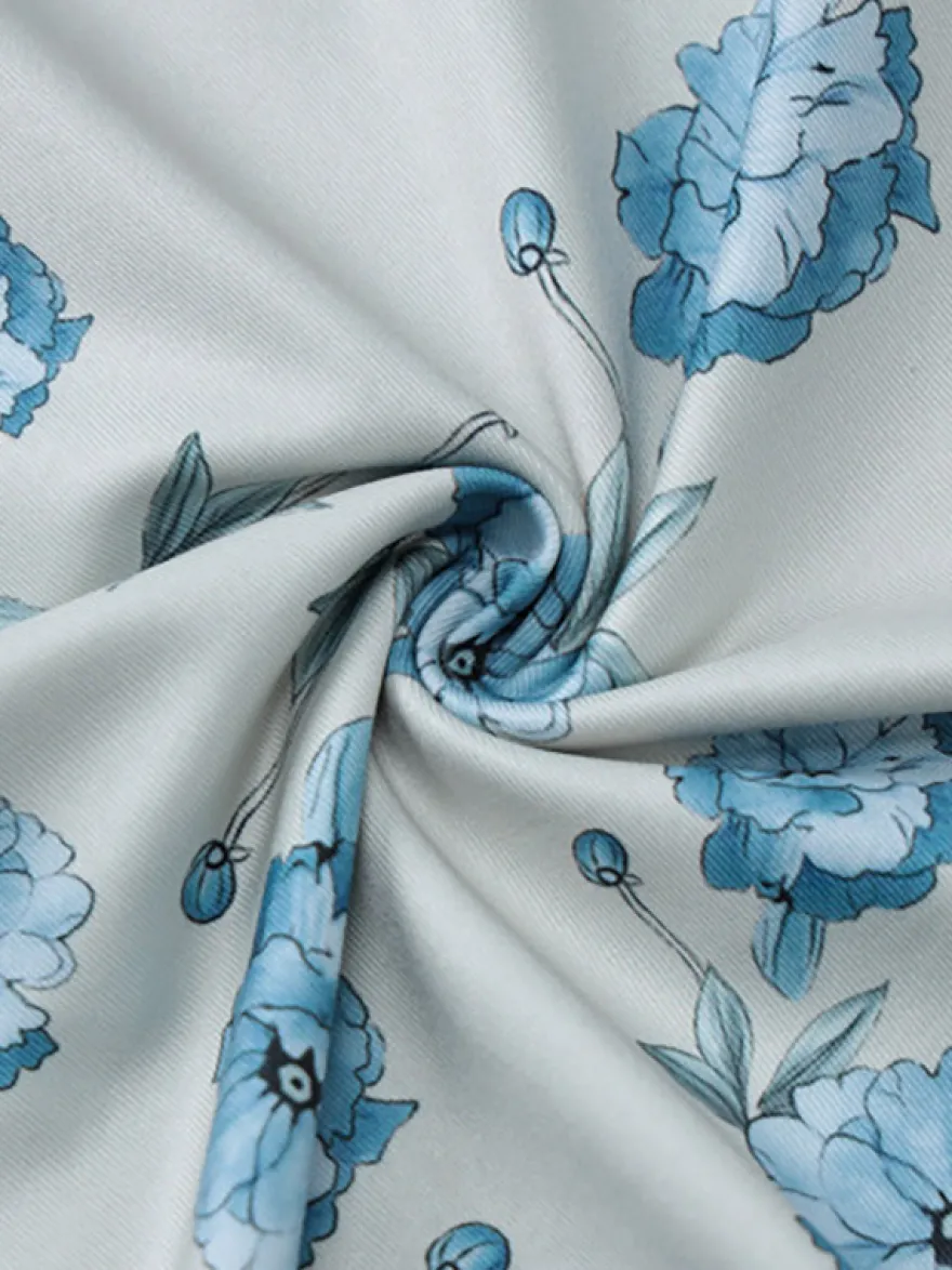 Robe de vacances maxi sans manches à imprimé floral bretelles col chic verte