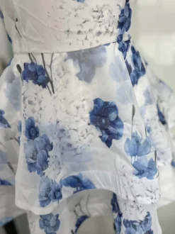 Robe de vacances mini dos nu à fleurs et volants sans manches imprimé floral col halter élégante robe rose