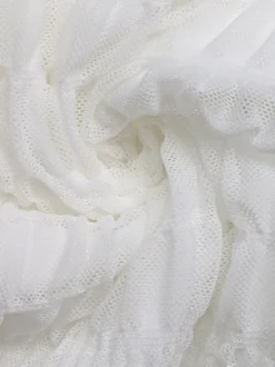 Robe de vacances mini dos nu à lacets plissée sans manches col V blanche décontractée