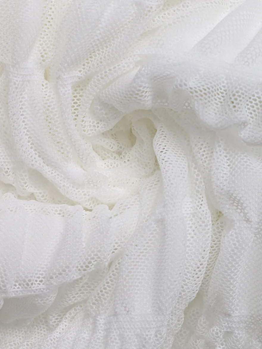 Robe de vacances mini dos nu à lacets plissée sans manches col V blanche décontractée
