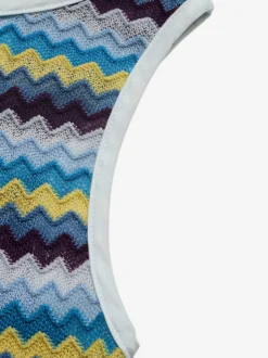 Robe d'été bleue classique à lacets et col rond sans manches et longue sans manches