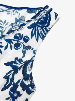 Robe d'été chic bleu marine mi-longue sans manches et bustier à col V
