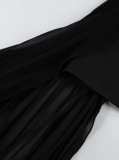 Robe d'été mini sans bretelles avec drapé plissé asymétrique pour femmes 2026