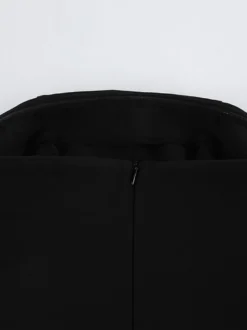 Robe d'été mini sans bretelles avec drapé plissé asymétrique pour femmes 2026
