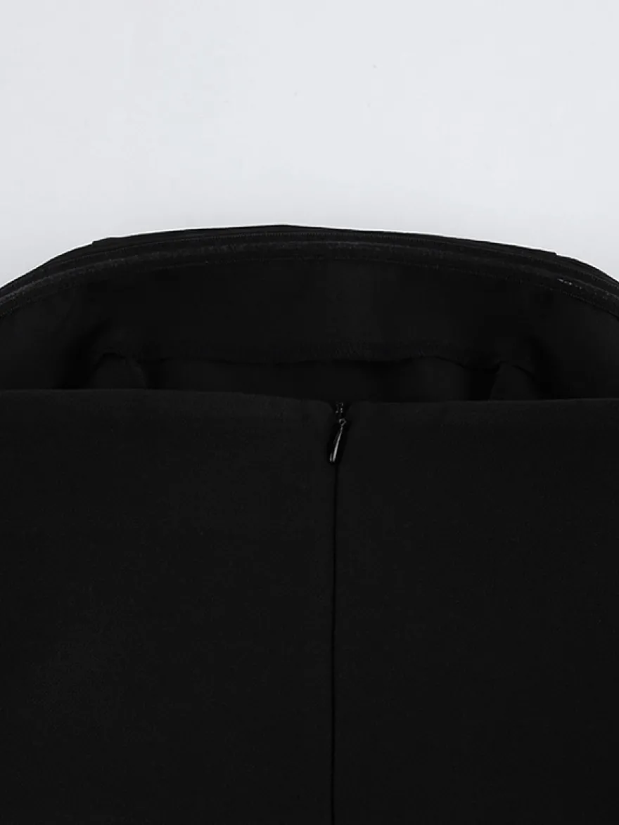 Robe d'été mini sans bretelles avec drapé plissé asymétrique pour femmes 2026
