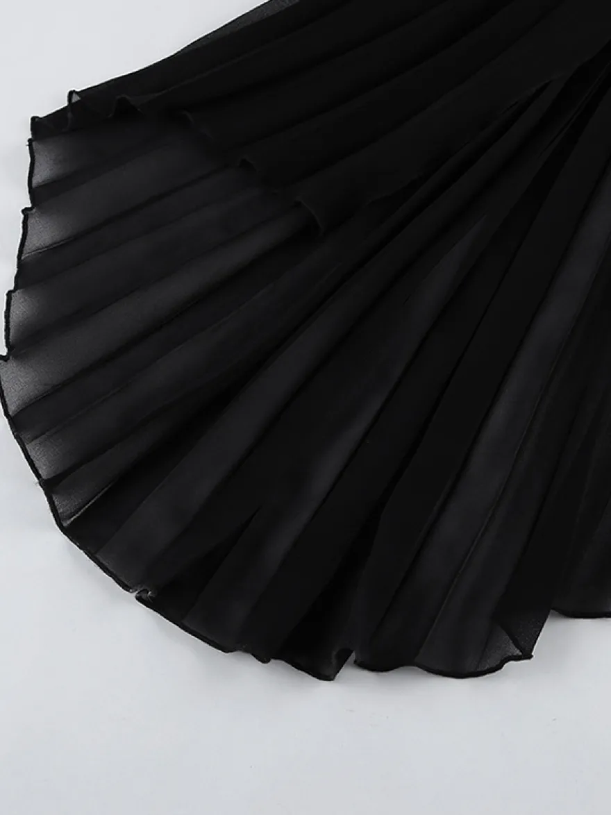Robe d'été mini sans bretelles avec drapé plissé asymétrique pour femmes 2026