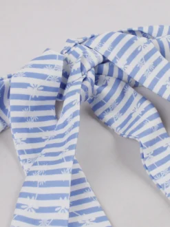 Robe d'été trapèze à rayures col halter et imprimé floral pour femme 2026