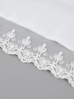 Robe longue bohème à volants pour femme - Robe d'été chic en dentelle blanche à encolure carrée - Vacances d'été à la plage 2026
